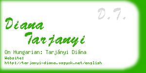diana tarjanyi business card
