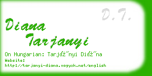 diana tarjanyi business card